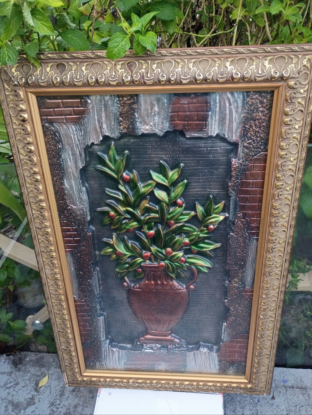 3D FOIL ART METAL FLORAL BOUQUET 💐 IN A VASE FOIL INLAY 🎭 ART.